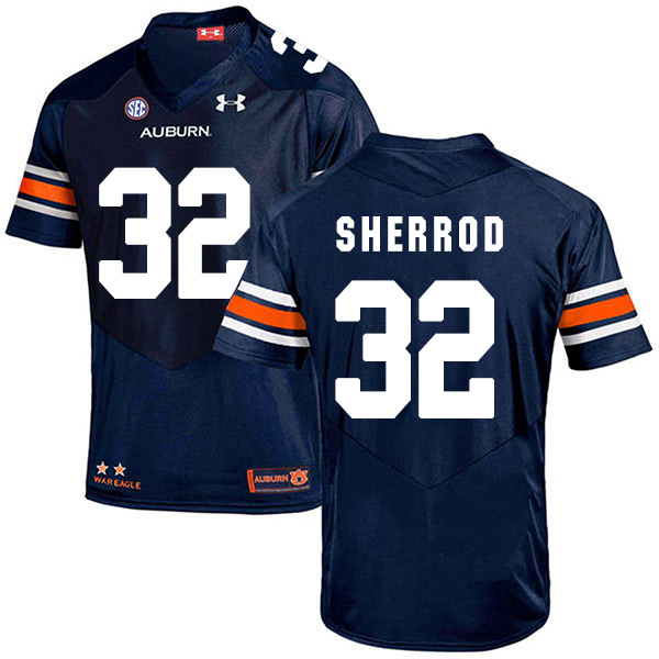 Sam Sherrod Auburn Tigers Men's Jersey - #32 NCAA Navy Blue Stitched Authentic