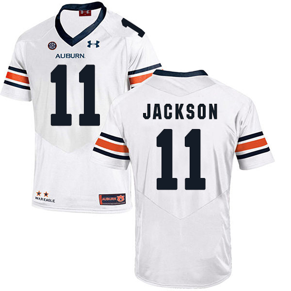 Shedrick Jackson Auburn Tigers Men's Jersey - #11 NCAA White Stitched Authentic