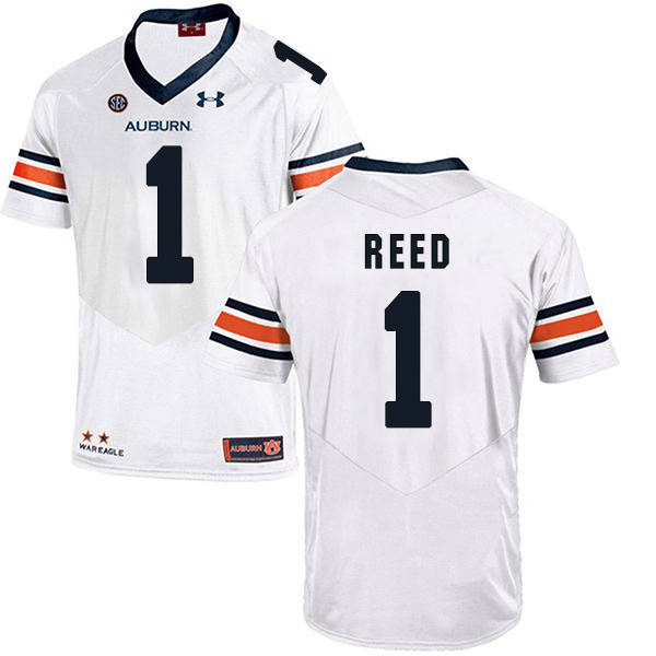 Trovon Reed Auburn Tigers Men's Jersey - #1 NCAA White Stitched Authentic