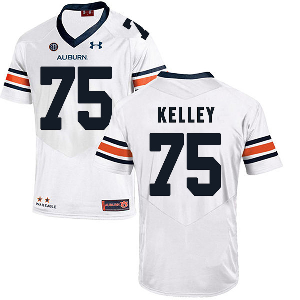 Trent Kelley Auburn Tigers Men's Jersey - #75 NCAA White Stitched Authentic