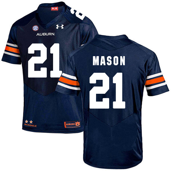 Tre Mason Auburn Tigers Men's Jersey - #21 NCAA Navy Blue Stitched Authentic