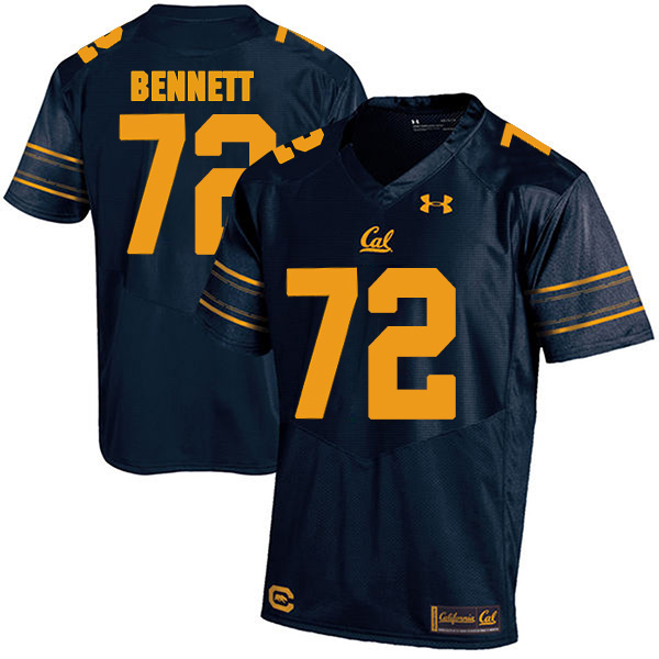 Kamryn Bennett California Golden Bears Men's Jersey - #72 NCAA Navy Blue Stitched Authentic