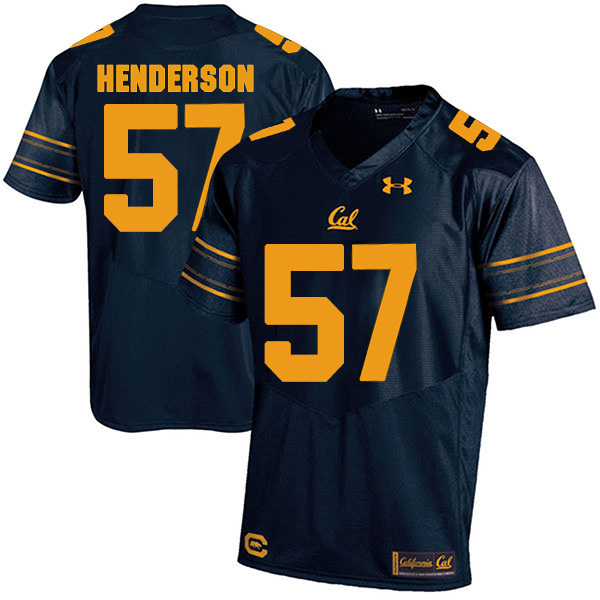 Nick Henderson California Golden Bears Men's Jersey - #57 NCAA Navy Blue Stitched Authentic