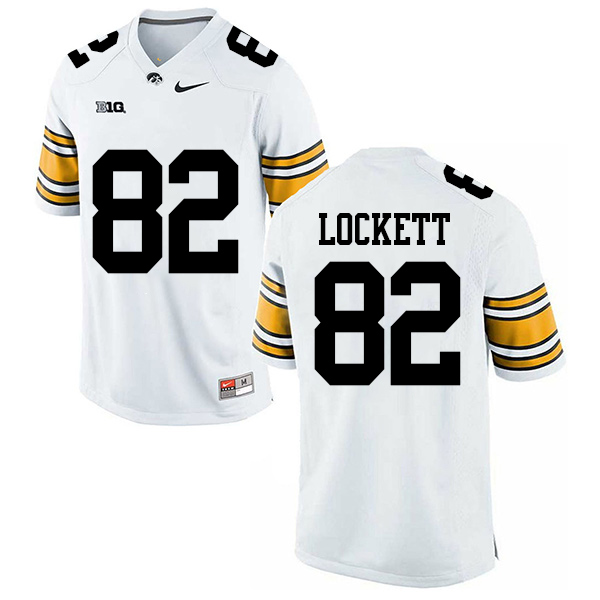 Calvin Lockett Iowa Hawkeyes Men's Jersey - #82 NCAA White Stitched Nike Authentic