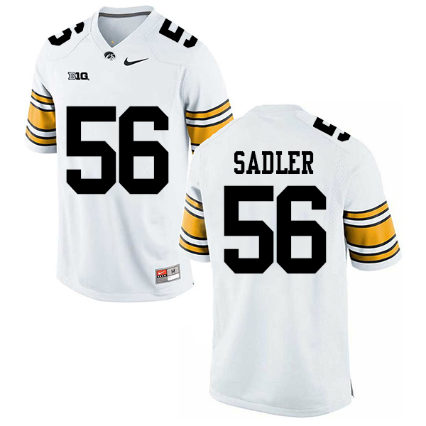 Brian Sadler Iowa Hawkeyes Men's Jersey - #56 NCAA White Stitched Nike Authentic
