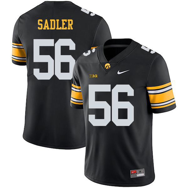 Brian Sadler Iowa Hawkeyes Men's Jersey - #56 NCAA Black Stitched Nike Authentic