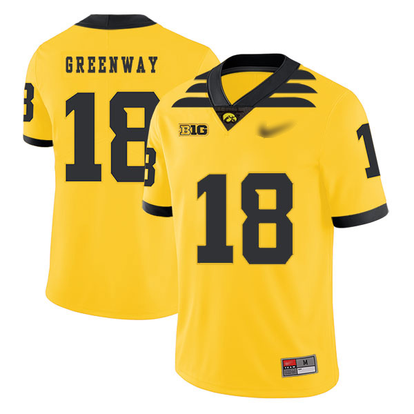 Chad Greenway Iowa Hawkeyes Men's Jersey - #18 NCAA Yellow Game Authentic