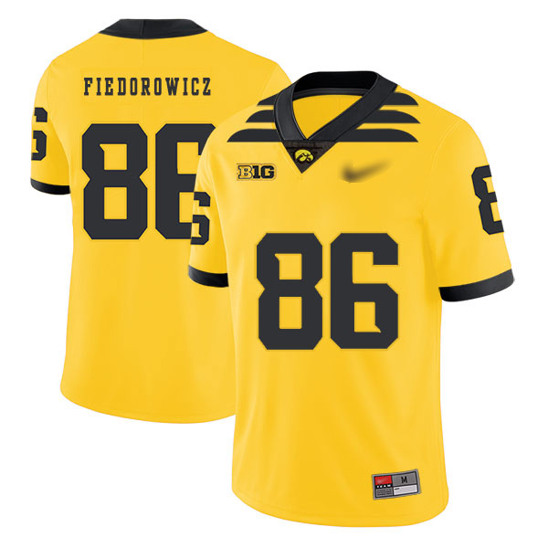 CJ Fiedorowicz Iowa Hawkeyes Men's Jersey - #86 NCAA Yellow Game Authentic