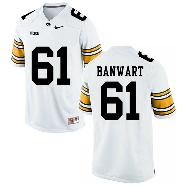 Cole Banwart Iowa Hawkeyes Men's Jersey - #61 NCAA White Stitched Nike Authentic