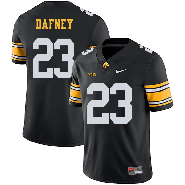 Dominique Dafney Iowa Hawkeyes Men's Jersey - #23 NCAA Black Stitched Nike Authentic