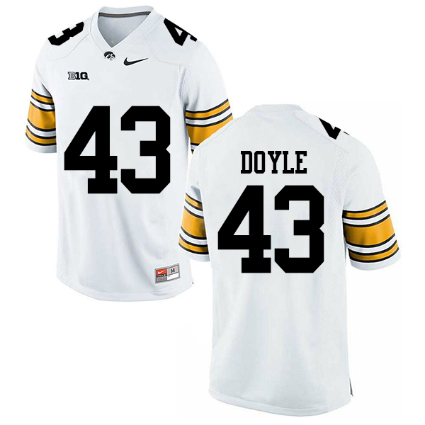 Dillon Doyle Iowa Hawkeyes Men's Jersey - #43 NCAA White Stitched Nike Authentic