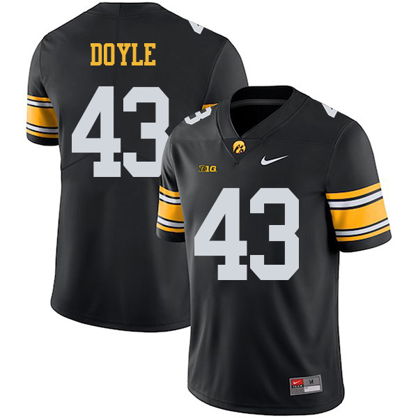 Dillon Doyle Iowa Hawkeyes Men's Jersey - #43 NCAA Black Stitched Nike Authentic