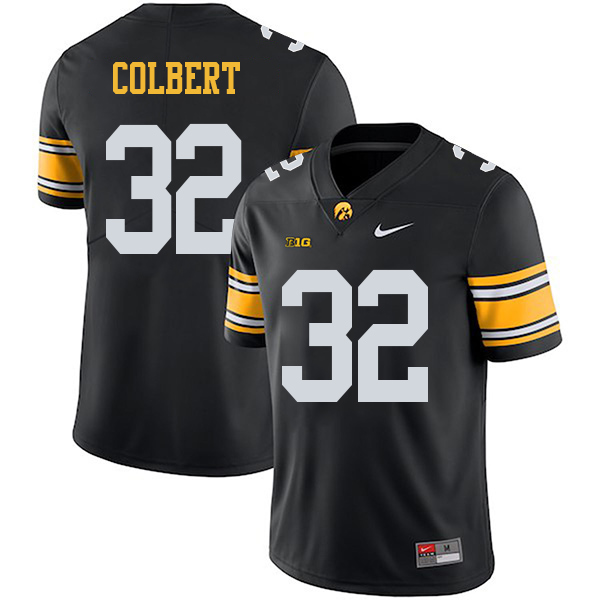 Djimon Colbert Iowa Hawkeyes Men's Jersey - #32 NCAA Black Stitched Nike Authentic