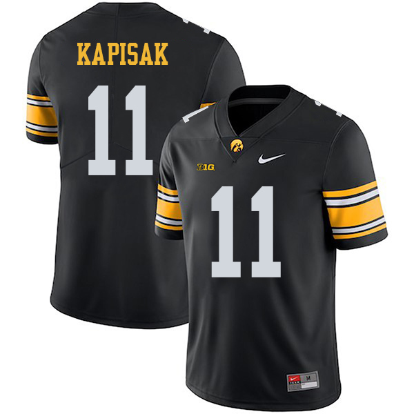 Connor Kapisak Iowa Hawkeyes Men's Jersey - #11 NCAA Black Stitched Nike Authentic