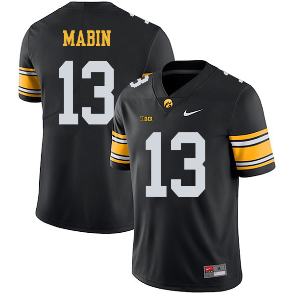 Greg Mabin Iowa Hawkeyes Men's Jersey - #13 NCAA Black Stitched Nike Authentic