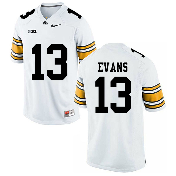 Joe Evans Iowa Hawkeyes Men's Jersey - #13 NCAA White Stitched Nike Authentic
