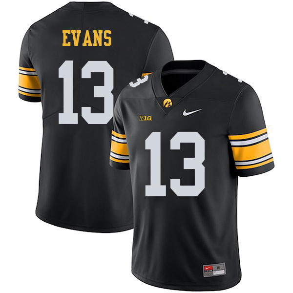 Joe Evans Iowa Hawkeyes Men's Jersey - #13 NCAA Black Stitched Nike Authentic