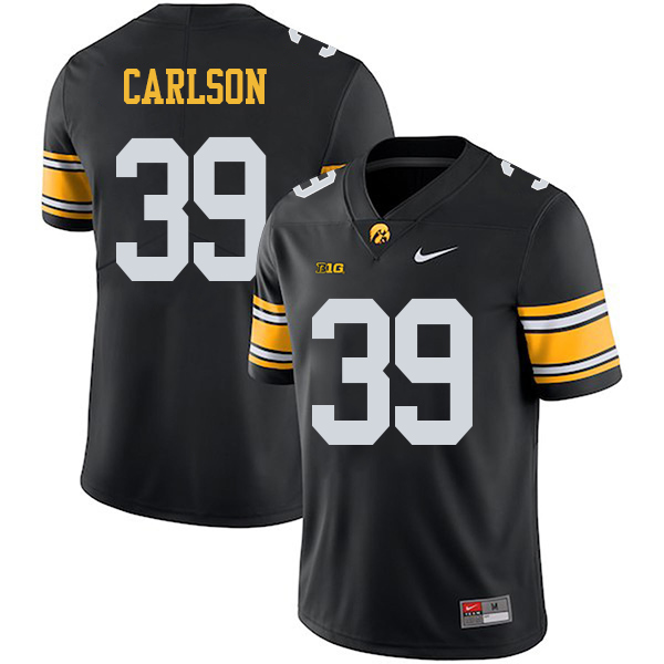 John Carlson Iowa Hawkeyes Men's Jersey - #39 NCAA Black Stitched Nike Authentic