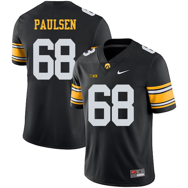 Landan Paulsen Iowa Hawkeyes Men's Jersey - #68 NCAA Black Stitched Nike Authentic