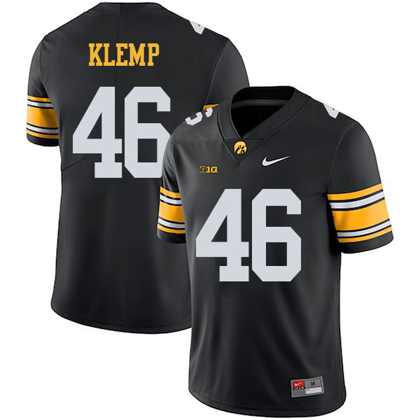 Logan Klemp Iowa Hawkeyes Men's Jersey - #46 NCAA Black Stitched Nike Authentic