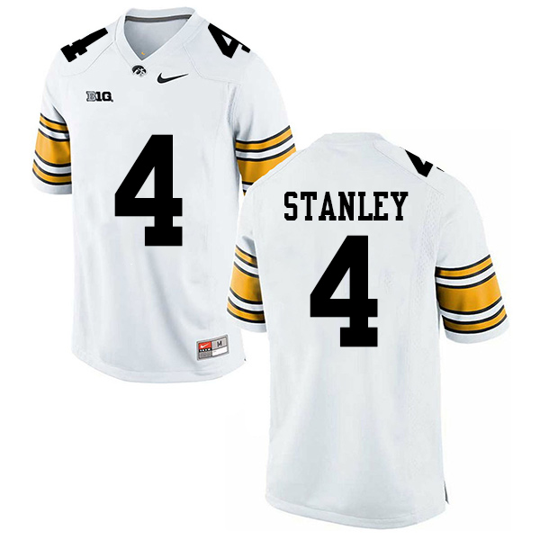 Nathan Stanley Iowa Hawkeyes Men's Jersey - #4 NCAA White Stitched Nike Authentic