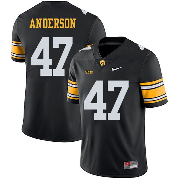 Nick Anderson Iowa Hawkeyes Men's Jersey - #47 NCAA Black Stitched Nike Authentic
