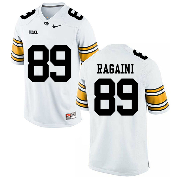 Nico Ragaini Iowa Hawkeyes Men's Jersey - #89 NCAA White Stitched Nike Authentic