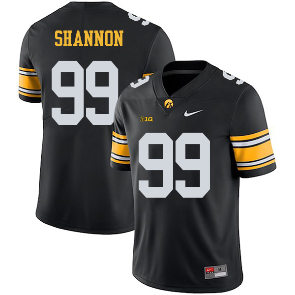 Noah Shannon Iowa Hawkeyes Men's Jersey - #99 NCAA Black Stitched Nike Authentic