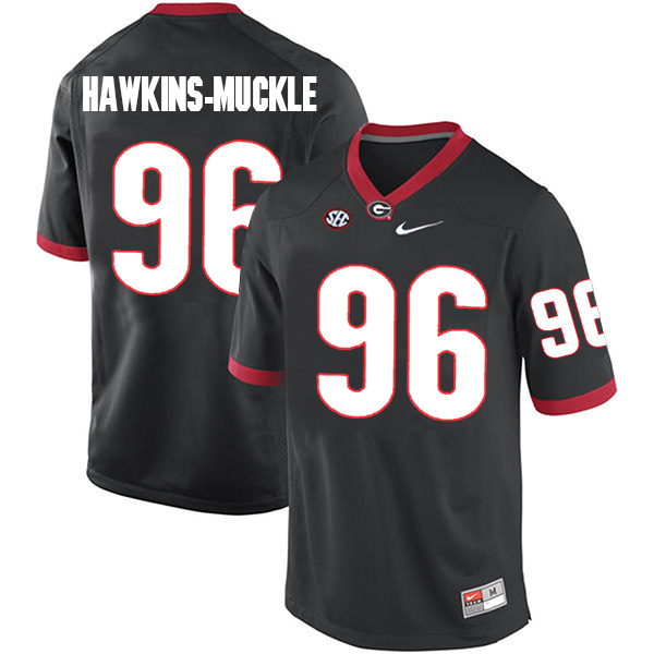 DaQuan Hawkins-Muckle Georgia Bulldogs Men's Jersey - #96 NCAA Black Limited Home