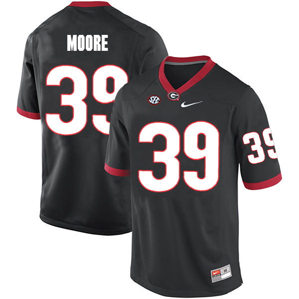 Corey Moore Georgia Bulldogs Men's Jersey - #39 NCAA Black Limited Home