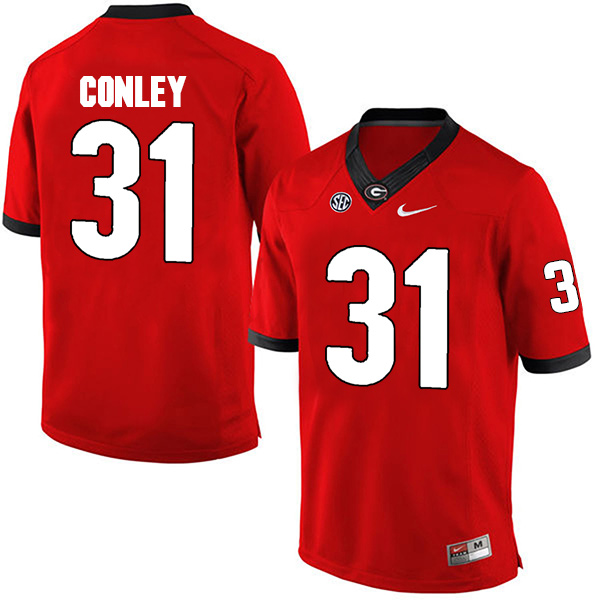 Chris Conley Georgia Bulldogs Men's Jersey - #31 NCAA Red Limited Home