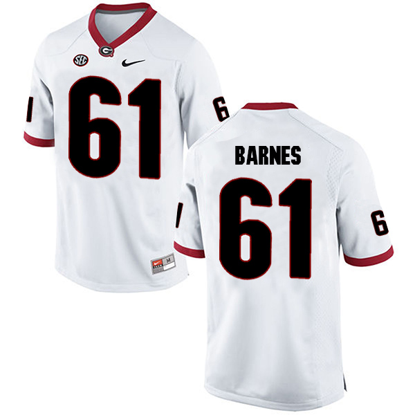 Chris Barnes Georgia Bulldogs Men's Jersey - #61 NCAA White Limited Away