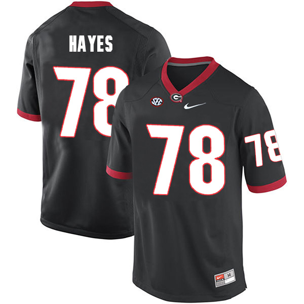 D'Marcus Hayes Georgia Bulldogs Men's Jersey - #78 NCAA Black Limited Home