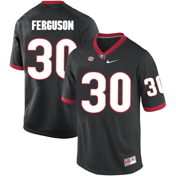 Ed Ferguson Georgia Bulldogs Men's Jersey - #30 NCAA Black Limited Home