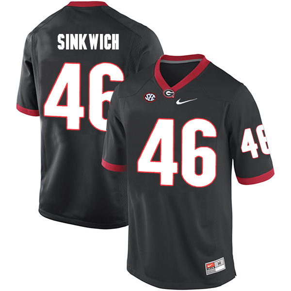 Frank Sinkwich Georgia Bulldogs Men's Jersey - #46 NCAA Black Limited Home