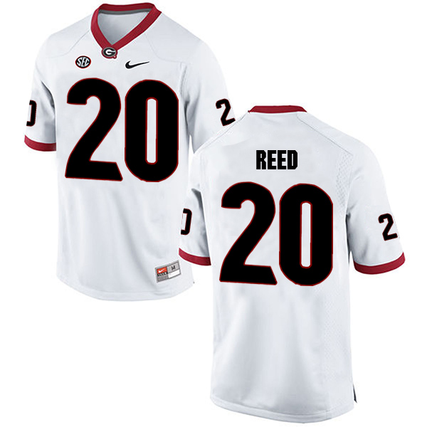 J.R. Reed Georgia Bulldogs Men's Jersey - #20 NCAA White Limited Away