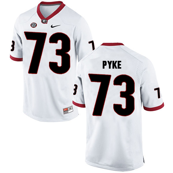 Greg Pyke Georgia Bulldogs Men's Jersey - #73 NCAA White Limited Away