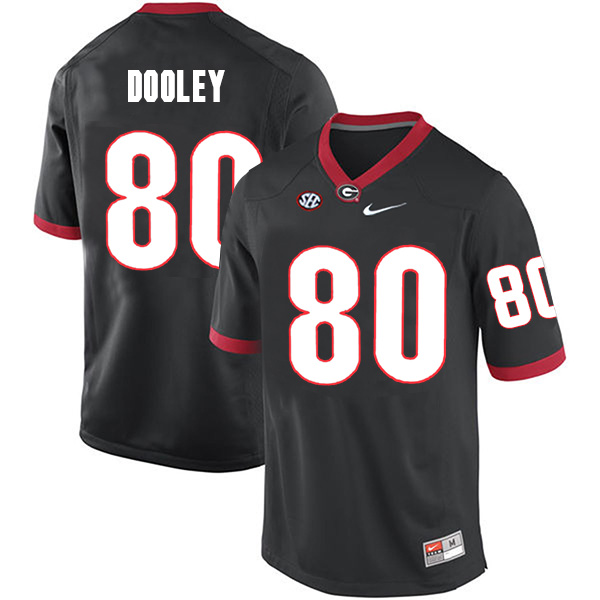 J.T. Dooley Georgia Bulldogs Men's Jersey - #80 NCAA Black Limited Home