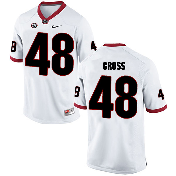 Jacob Gross Georgia Bulldogs Men's Jersey - #48 NCAA White Limited Away