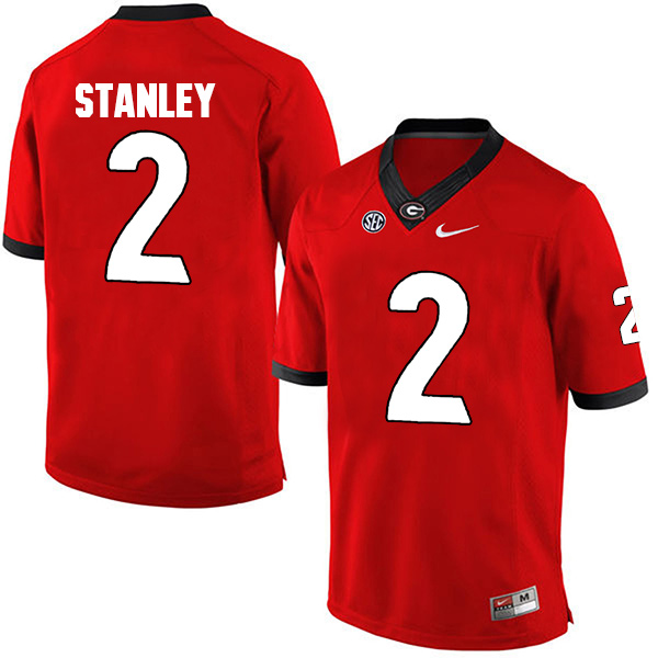 Jayson Stanley Georgia Bulldogs Men's Jersey - #2 NCAA Red Limited Home