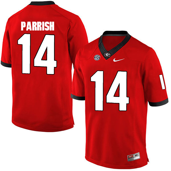 Malkom Parrish Georgia Bulldogs Men's Jersey - #14 NCAA Red Limited Home