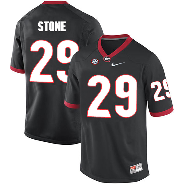 Lucas Stone Georgia Bulldogs Men's Jersey - #29 NCAA Black Limited Home