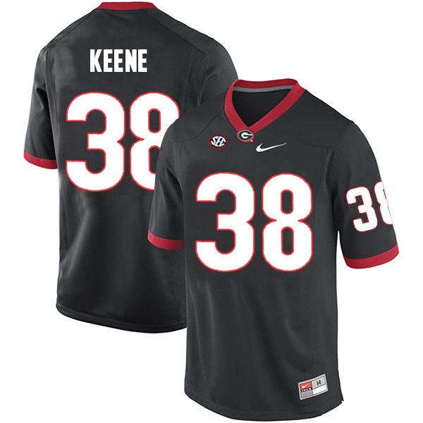 Michael Keene Georgia Bulldogs Men's Jersey - #38 NCAA Black Limited Home