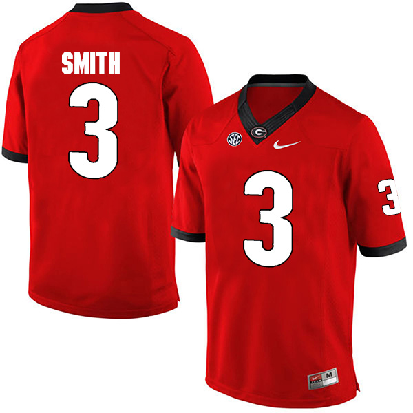 Roquan Smith Georgia Bulldogs Men's Jersey - #3 NCAA Red Limited Home