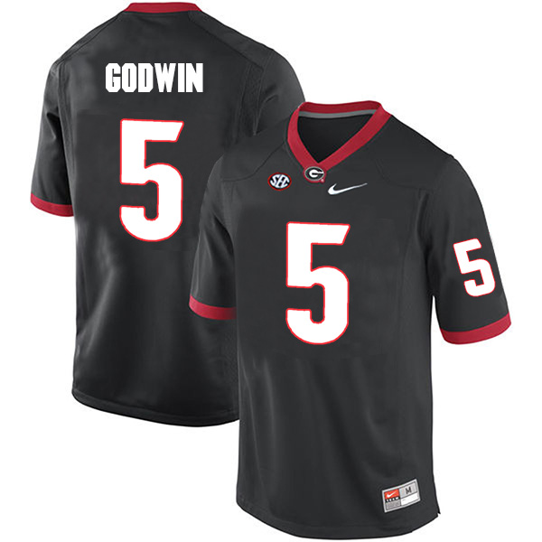 Terry Godwin Georgia Bulldogs Men's Jersey - #5 NCAA Black Limited Home