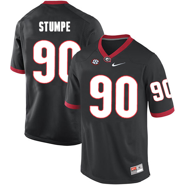 Tanner Stumpe Georgia Bulldogs Men's Jersey - #90 NCAA Black Limited Home