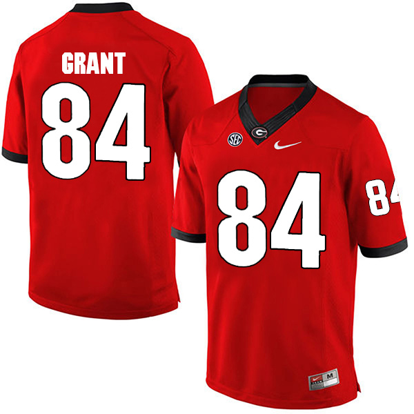 Walter Grant Georgia Bulldogs Men's Jersey - #84 NCAA Red Limited Home
