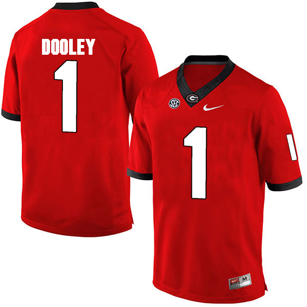 Vince Dooley Georgia Bulldogs Men's Jersey - #1 NCAA Red Limited Home