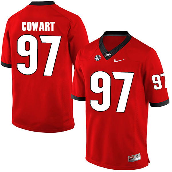 Will Cowart Georgia Bulldogs Men's Jersey - #97 NCAA Red Limited Home