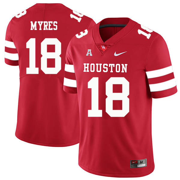 Alexander Myres Houston Cougars Men's Jersey - #18 NCAA Red Stitched Authentic